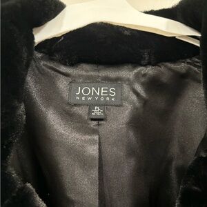 FAUX black fur coat